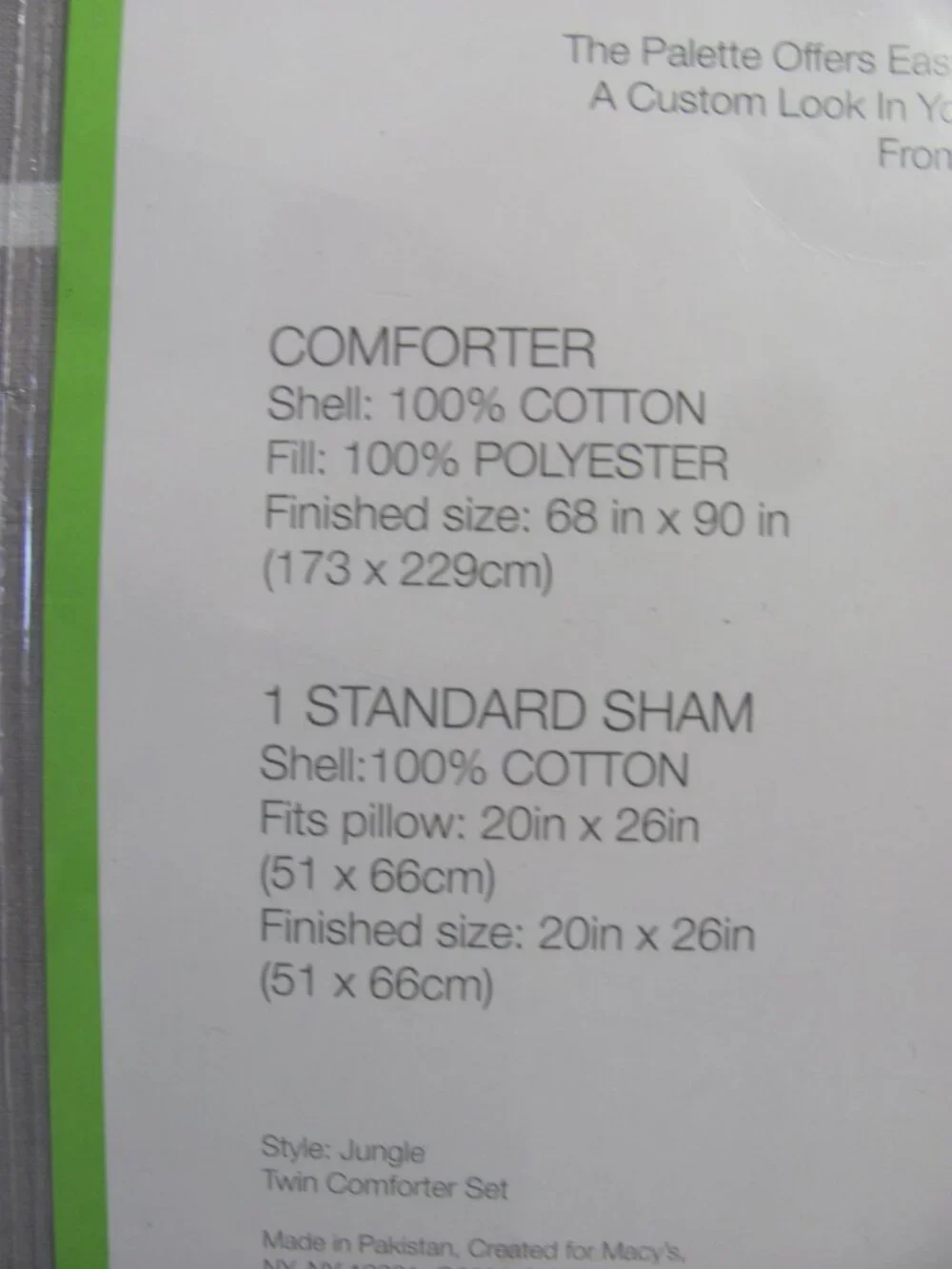 CHARTER CLUB KIDS TWIN SIZE COMFORTER SET WITH 1 PILLOW SHAM NIP